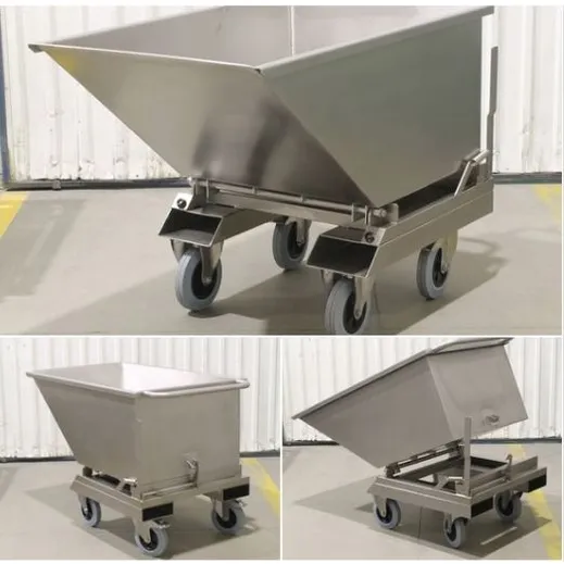 Tippcontainer rustfri, kapasitet 450L