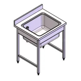 Oppvaskbenk med kum, 800x700mm