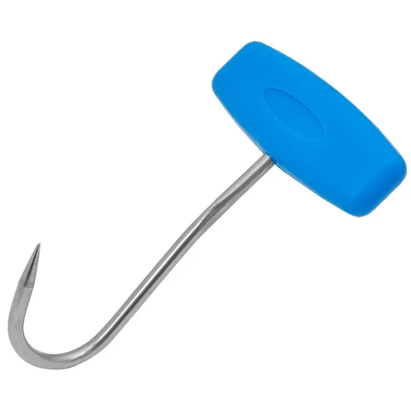 Kjøttkrok 14cm med blått håndtak