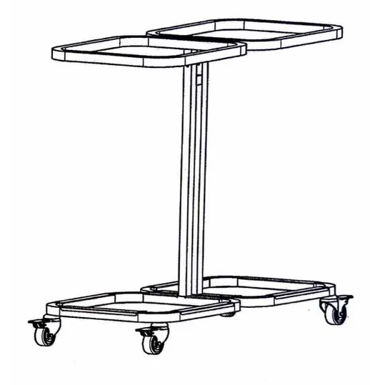 Sekkestativ dobbel med hjul