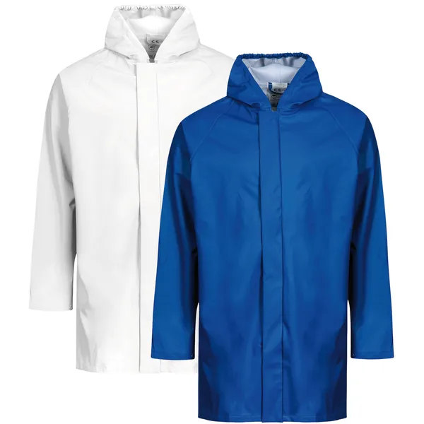 Lyngsøe regnjakke lang PU, matvaregodkjent