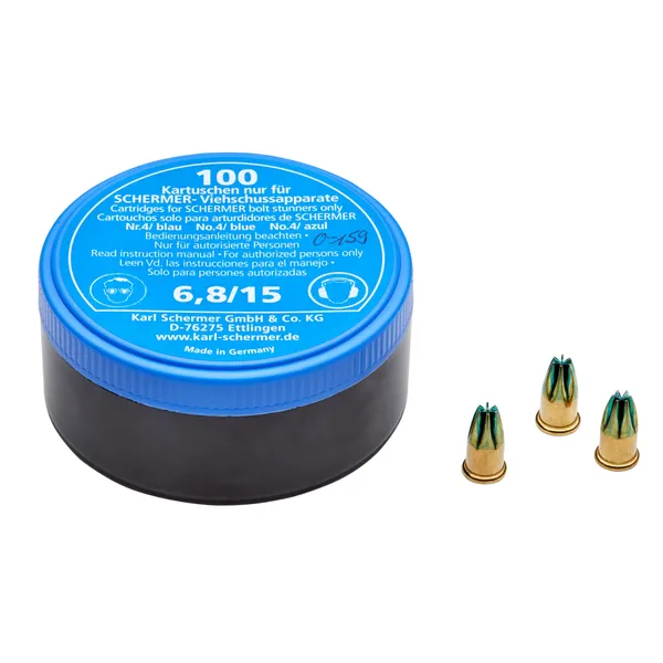 Skudd Blå medium til Schermer boltepistoler
