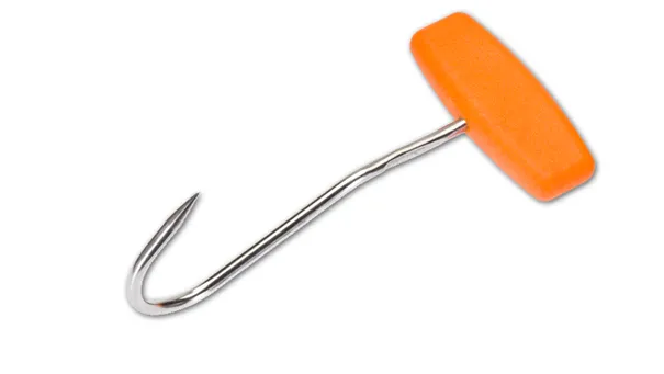 Kjøttkrok med håndtak 17cm, orange
