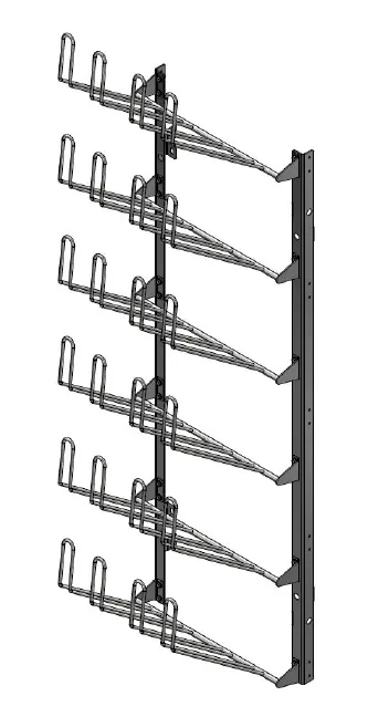 Veggbeslag til sko-, støvel og hanskeholdere