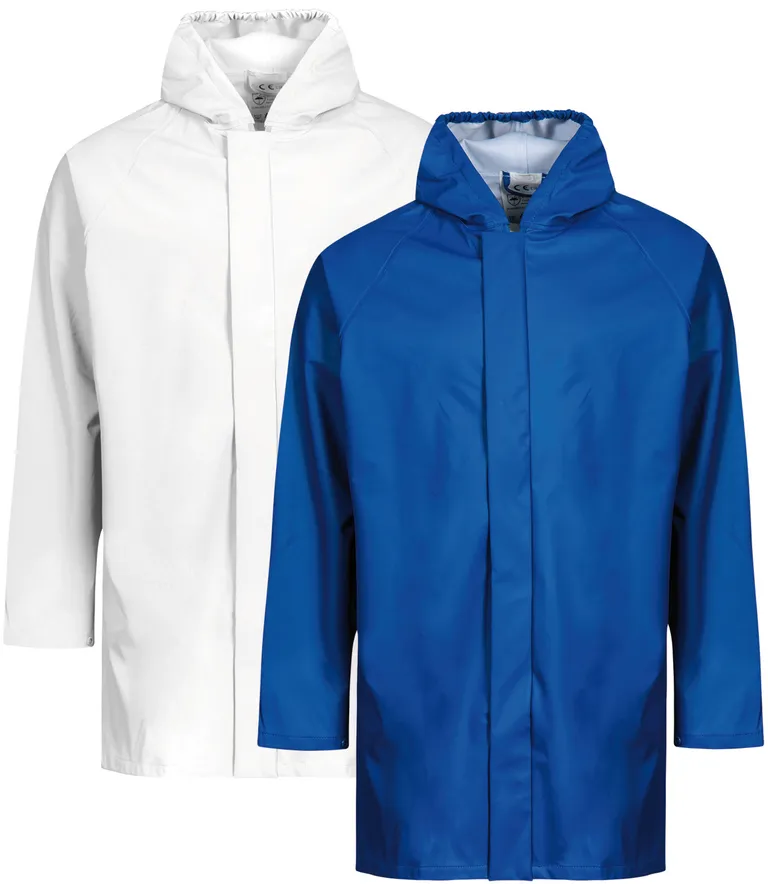 Lyngsøe regnjakke lang PU, matvaregodkjent