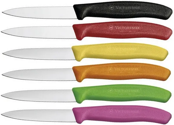 Skrellekniv 8cm, sort skaft