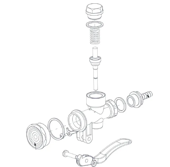 Dusjkran Schermer mod. D, uten slangekobling