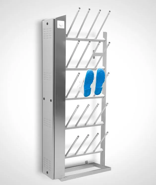 Støveltørrer 10par m/varmluft, veggmodell